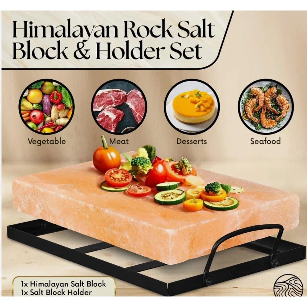 UMAID Himalayan Salt Block Grilling Cooking Cutting Serving 11.8